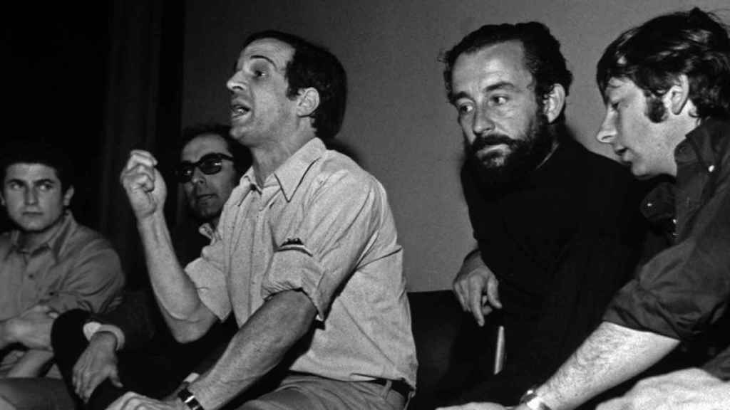 Godard, Truffaut y otros directores parando la proyección de Peppermint Frappé.