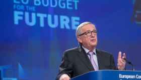 El presidente Jean-Claude Juncker, durante la presentación del presupuesto de la UE