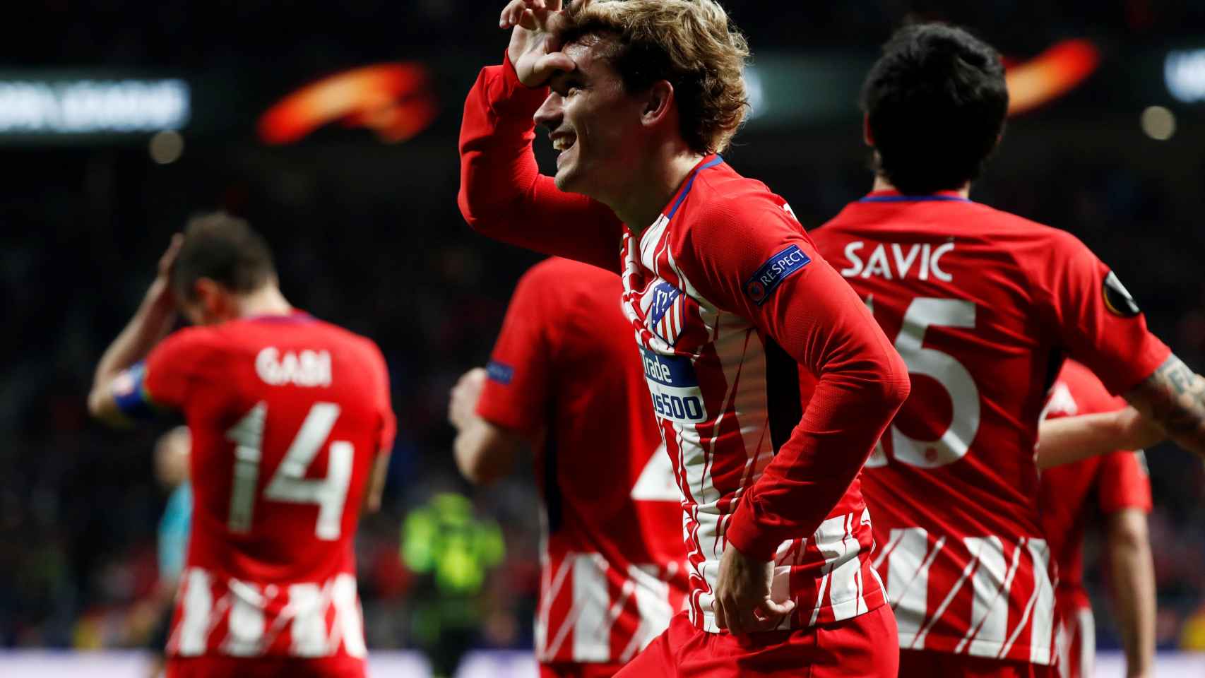 Griezmann celebra un gol del Atlético.