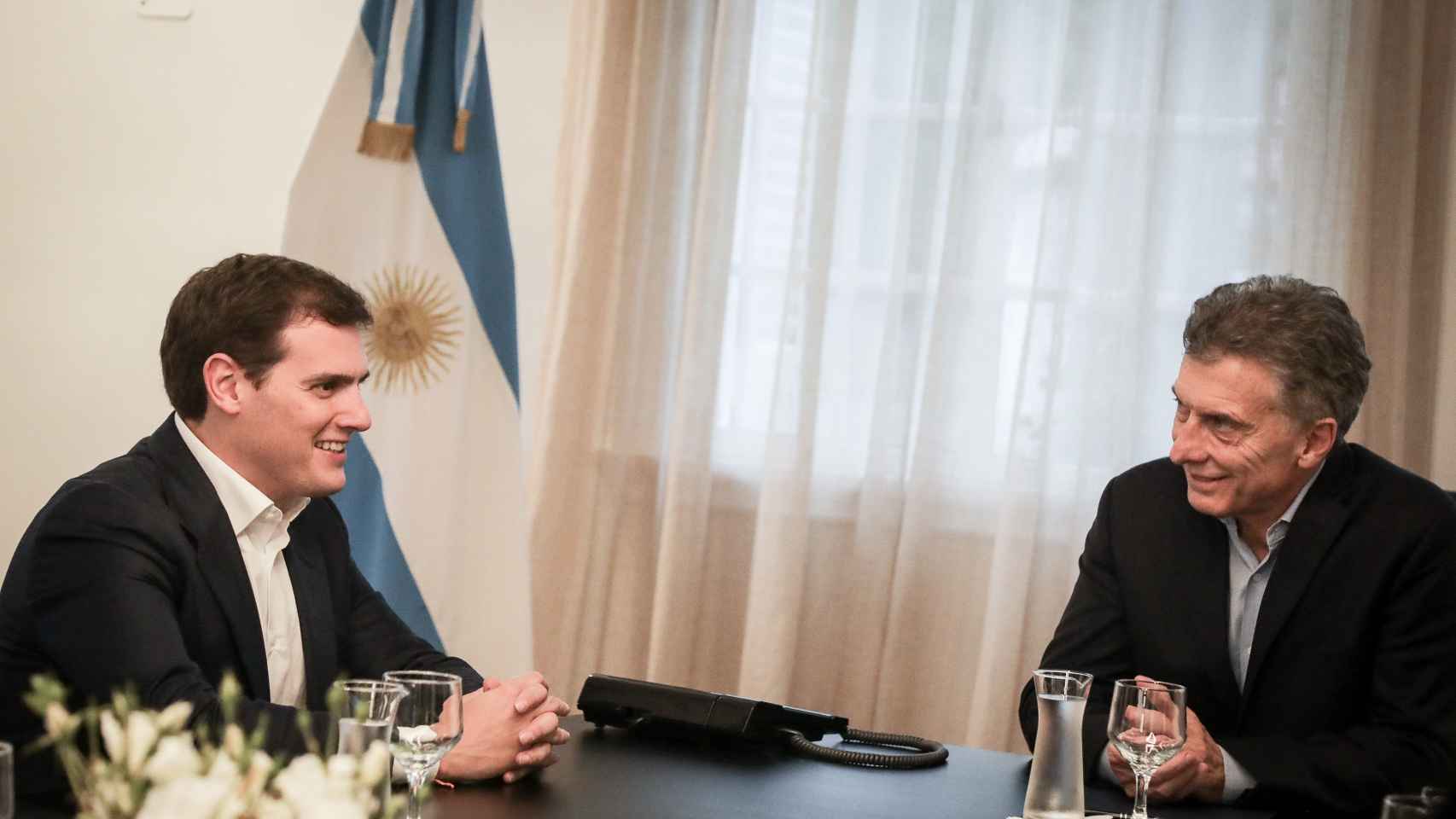 Albert Rivera y el presidente argentino, Mauricio Macri. Foto: EFE