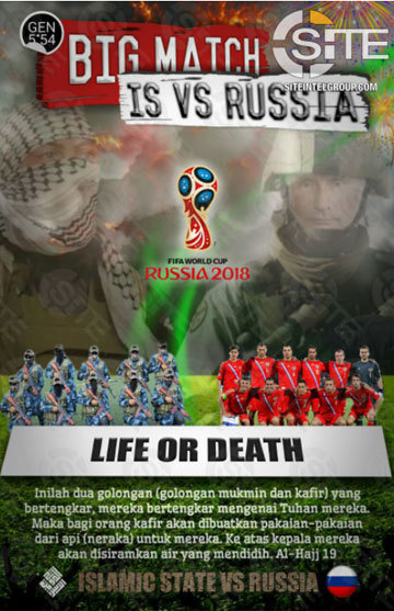El ISIS vuelve a amenazar el Mundial de Rusia: Vida o muerte