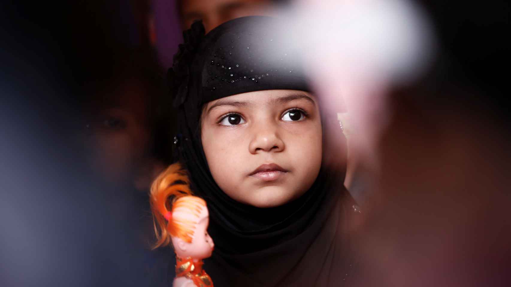 Una niña india en una de las manifestaciones contra las violaciones
