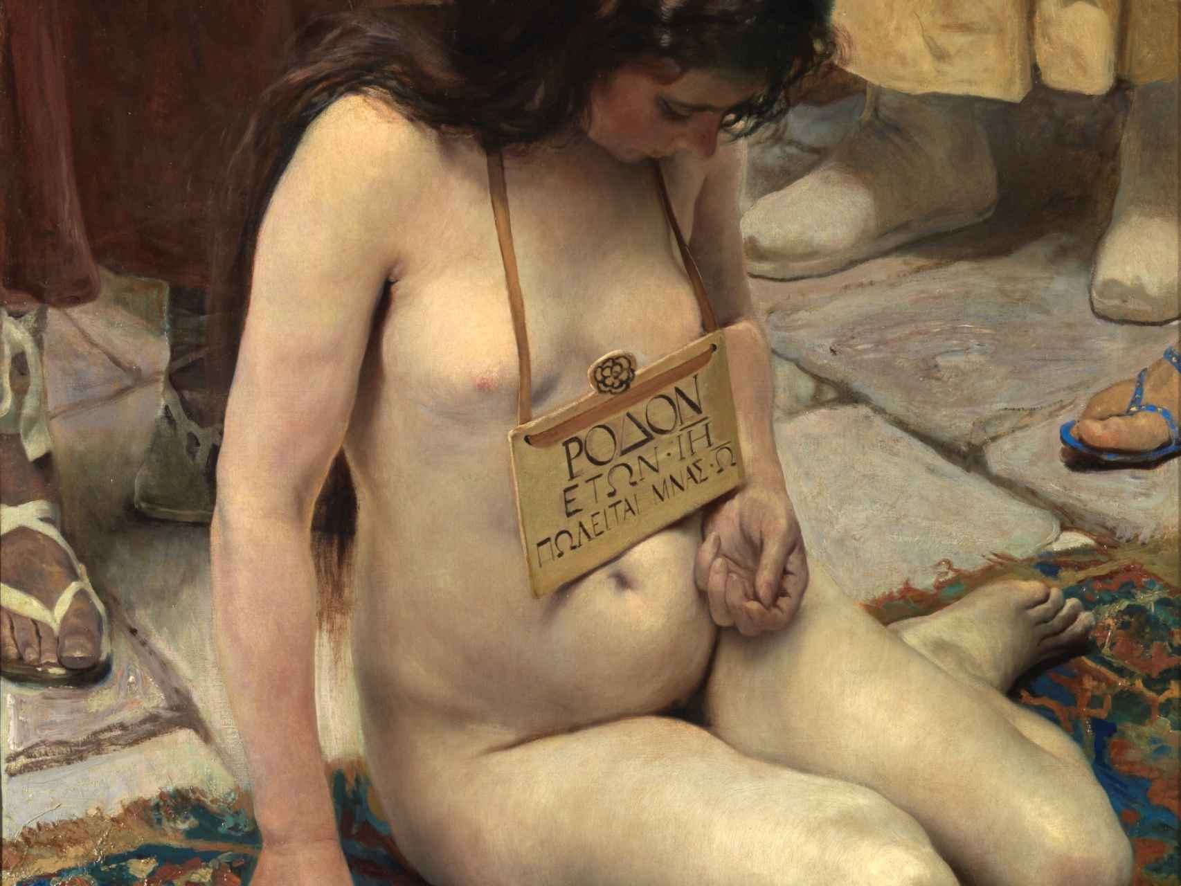 Una esclava a la venta, obra de José Jiménez Aranda, de 1897.