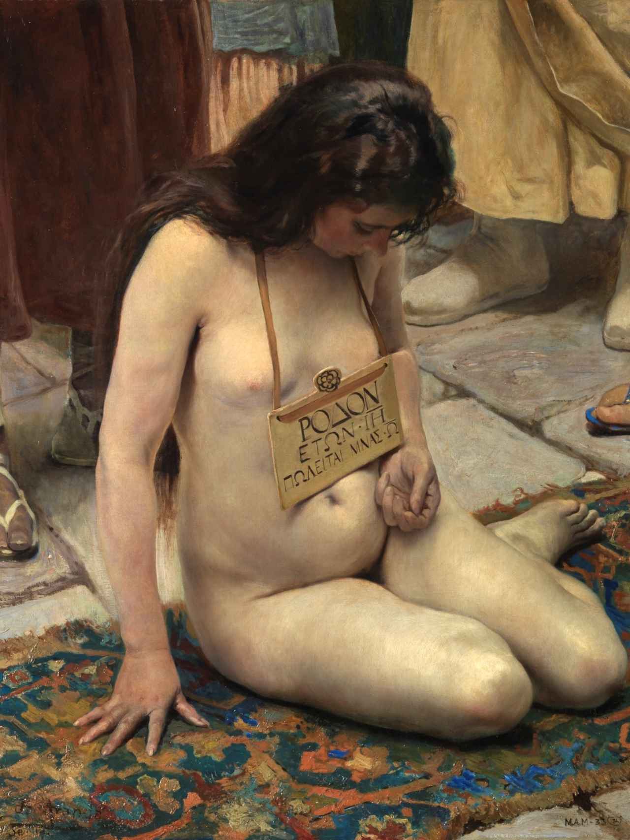José Jiménez de Aranda pintó Una esclava en venta.