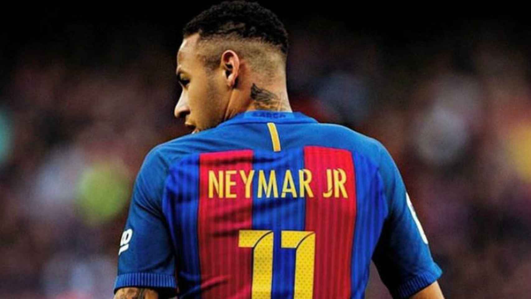 Neymar, en un partido con el Barça.
