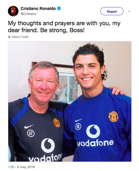El emotivo mensaje de Cristiano Ronaldo a Ferguson