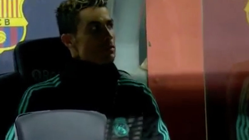 Cristiano Ronaldo, en el banquillo