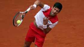 Novak Djokovic en su encuentro ante Kei Nishikori.