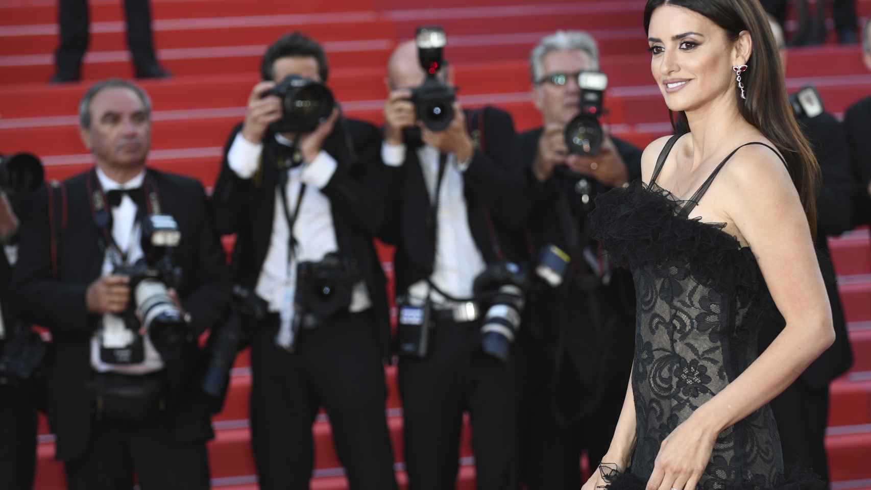 Penélope Cruz en la alfombra roja del Festival de Cannes 2018.