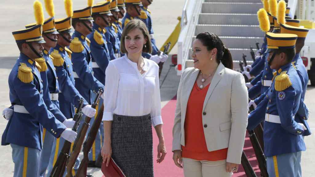 La reina Letizia y la primera dama de Honduras, Ana García Carías