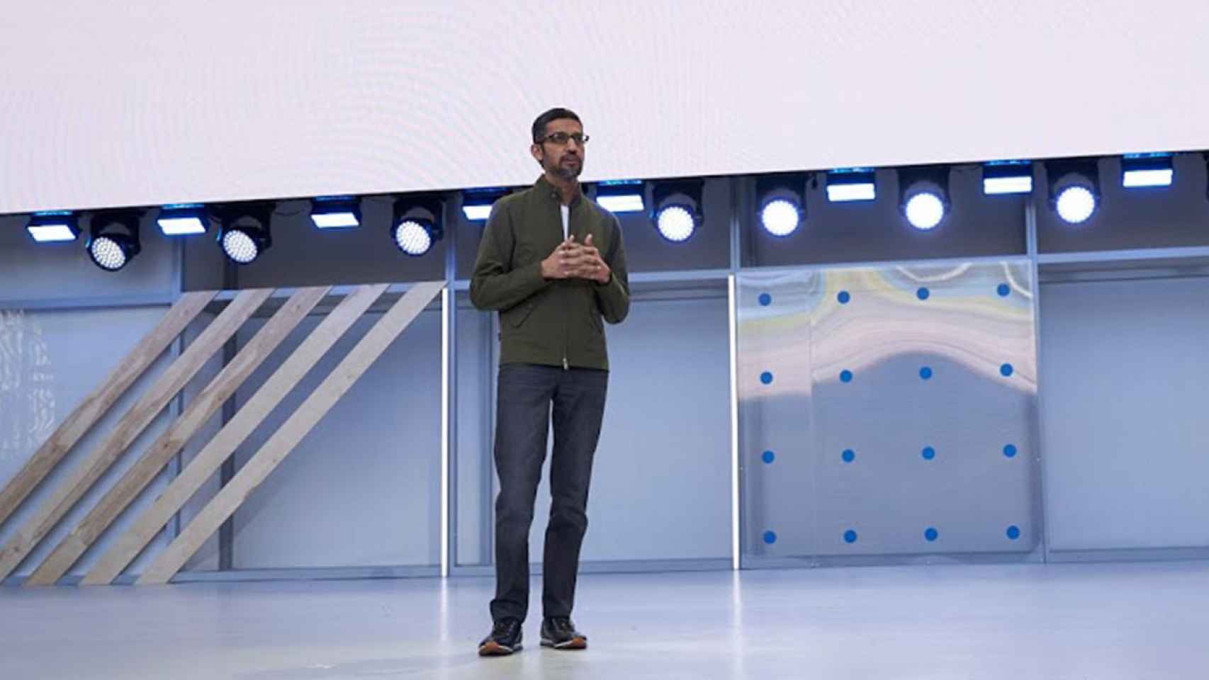 Sundar Pichai, CEO de Google, durante su Keynote en el Google I/O.