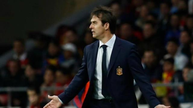 Lopetegui durante un partido de España. Foto: Facebook (@SeFutbol).