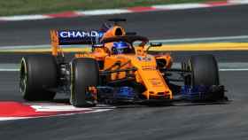 Fernando Alonso rueda con su McLaren.