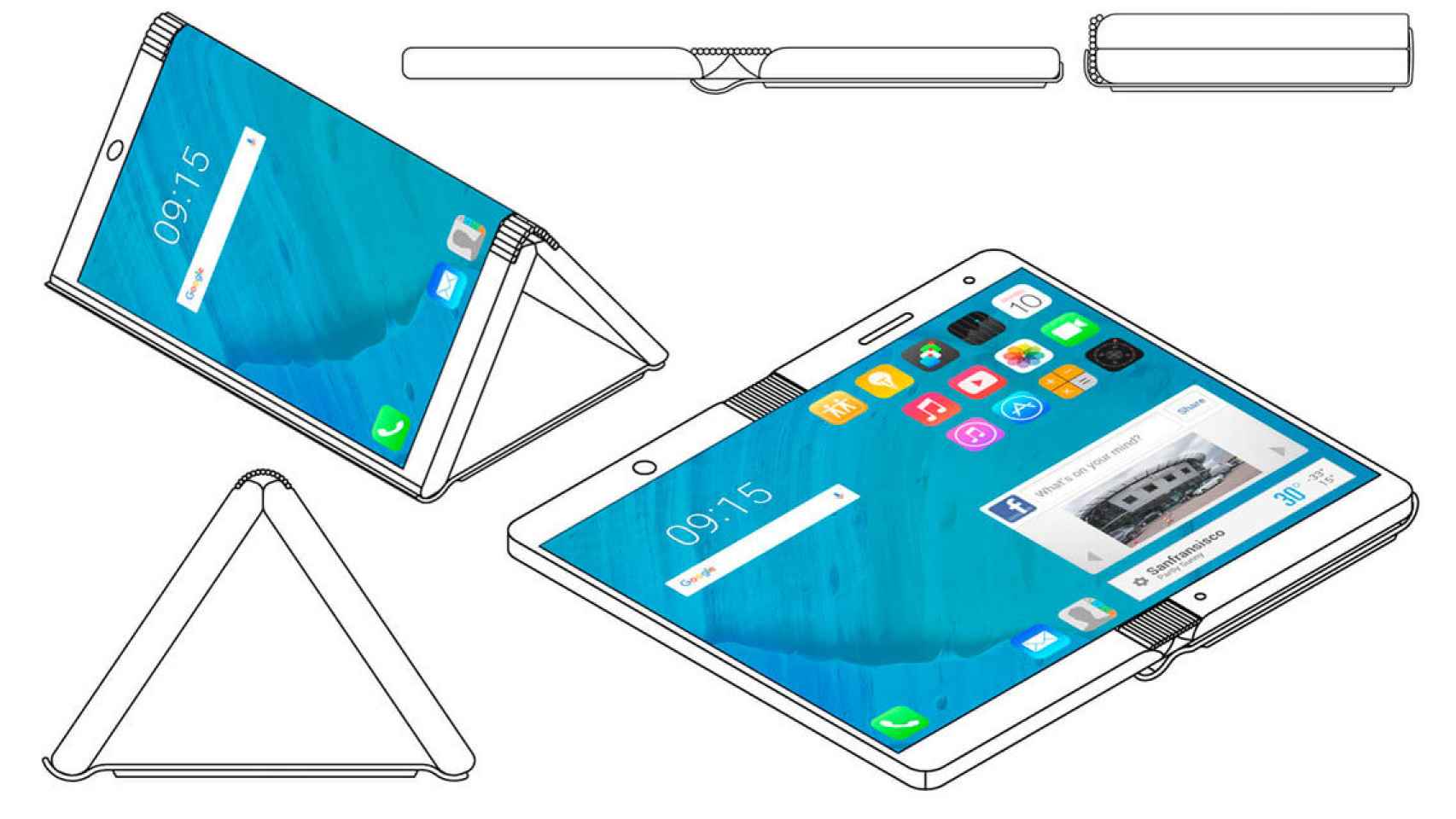 Motorola patenta su propio móvil plegable que se convierte en tablet
