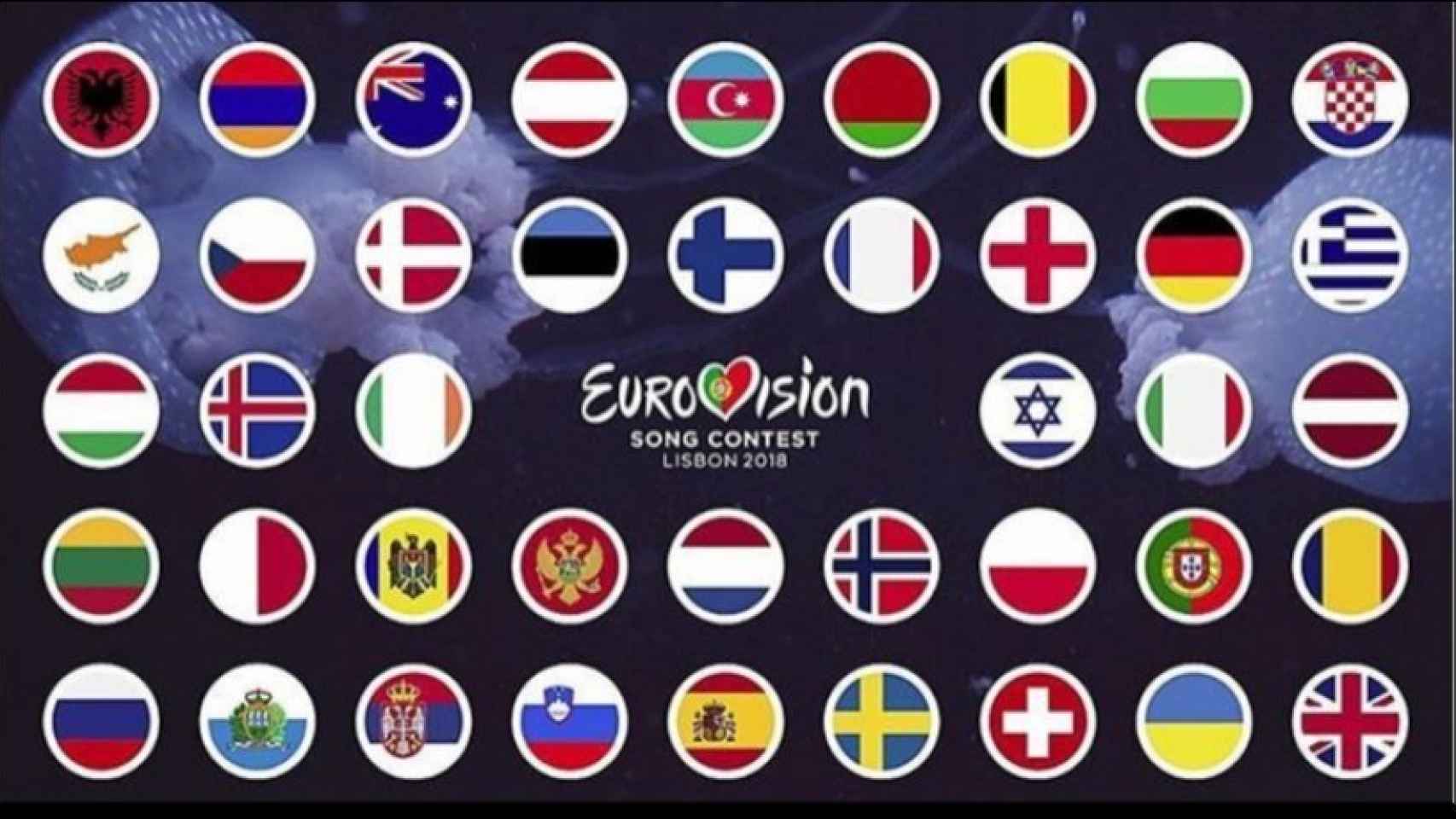 Los países concursantes en Eurovisión. Foto: Instagram (@Eurovision).