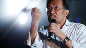 Anwar Ibrahim durante un discurso.