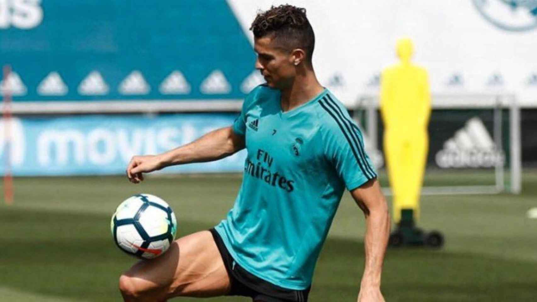 Cristiano Ronaldo entrena en Valdebebas