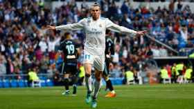 Gareth Bale celebra un gol frente al Celta Foto: Pedro Rodríguez/El Bernabéu