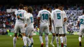 Celebración del gol de Bale al Celta. Foto: Pedro Rodriguez/El Bernabéu