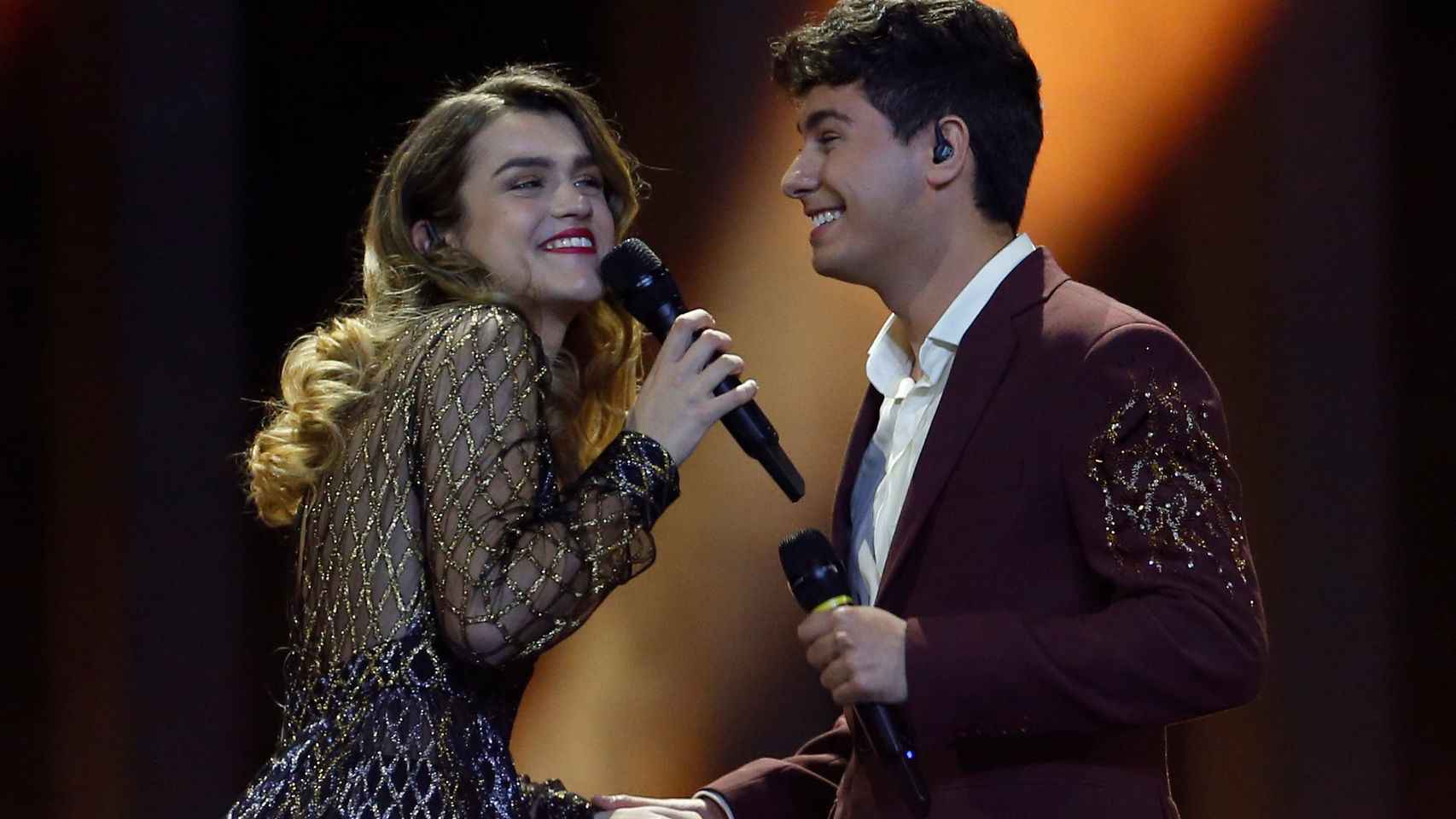 Amaia y Alfred durante la actuación de 'Eurovisión'. Gtres.