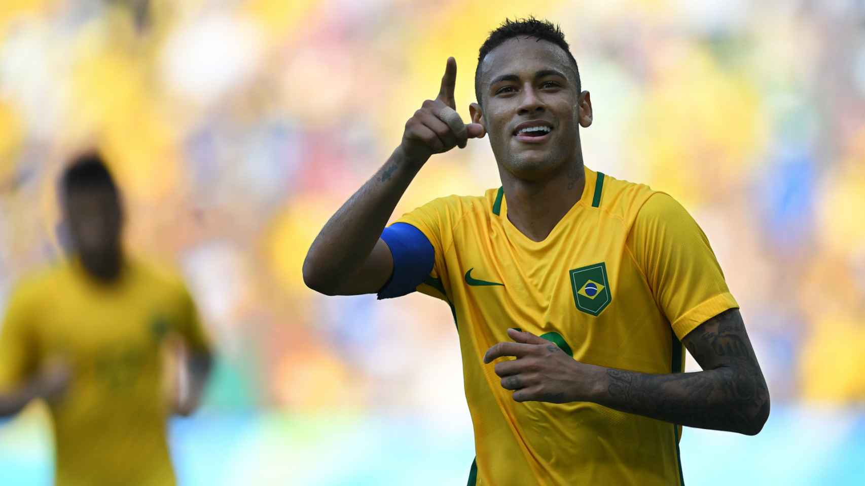 Neymar con Brasil.