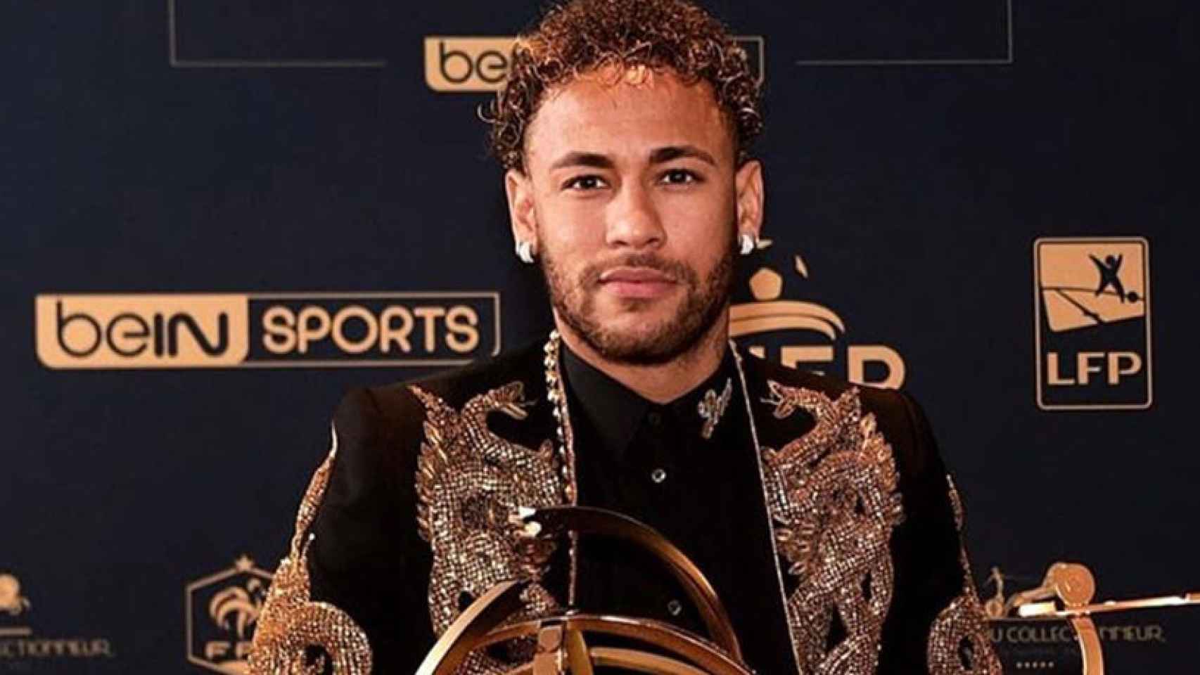 Neymar, en la gala de la Ligue-1 Foto: Instagram(@neymarjr)