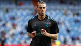 Bale, en el calentamiento. Foto: Pedro Rodriguez/El Bernabéu