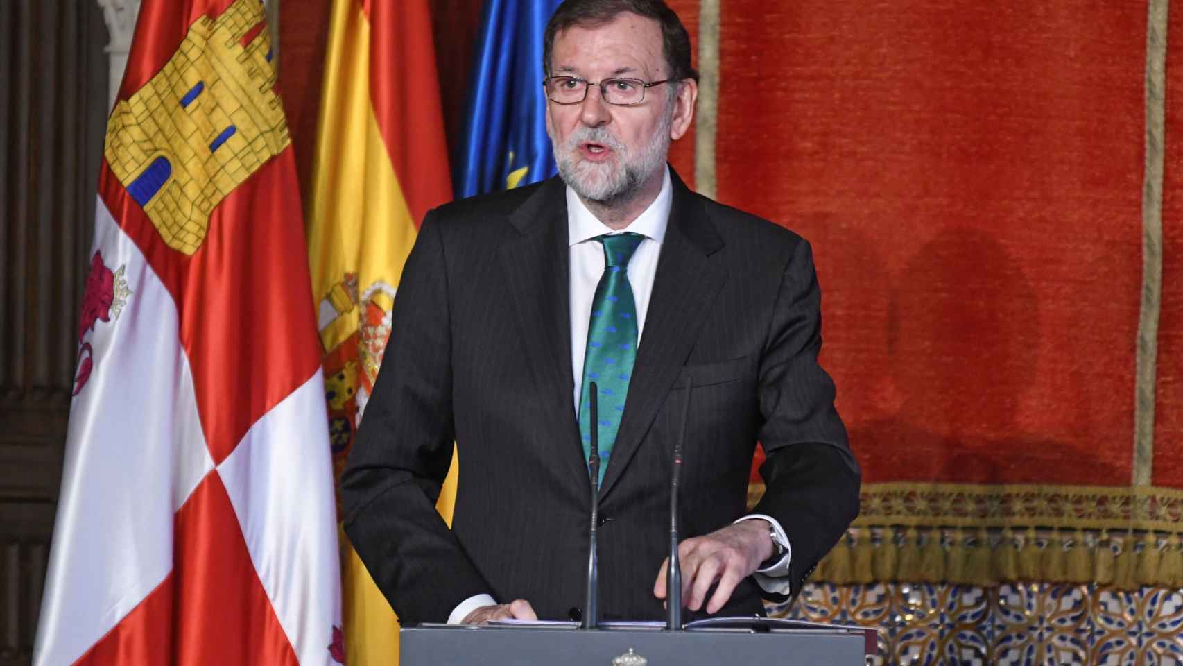 Rajoy, este lunes durante un discurso.