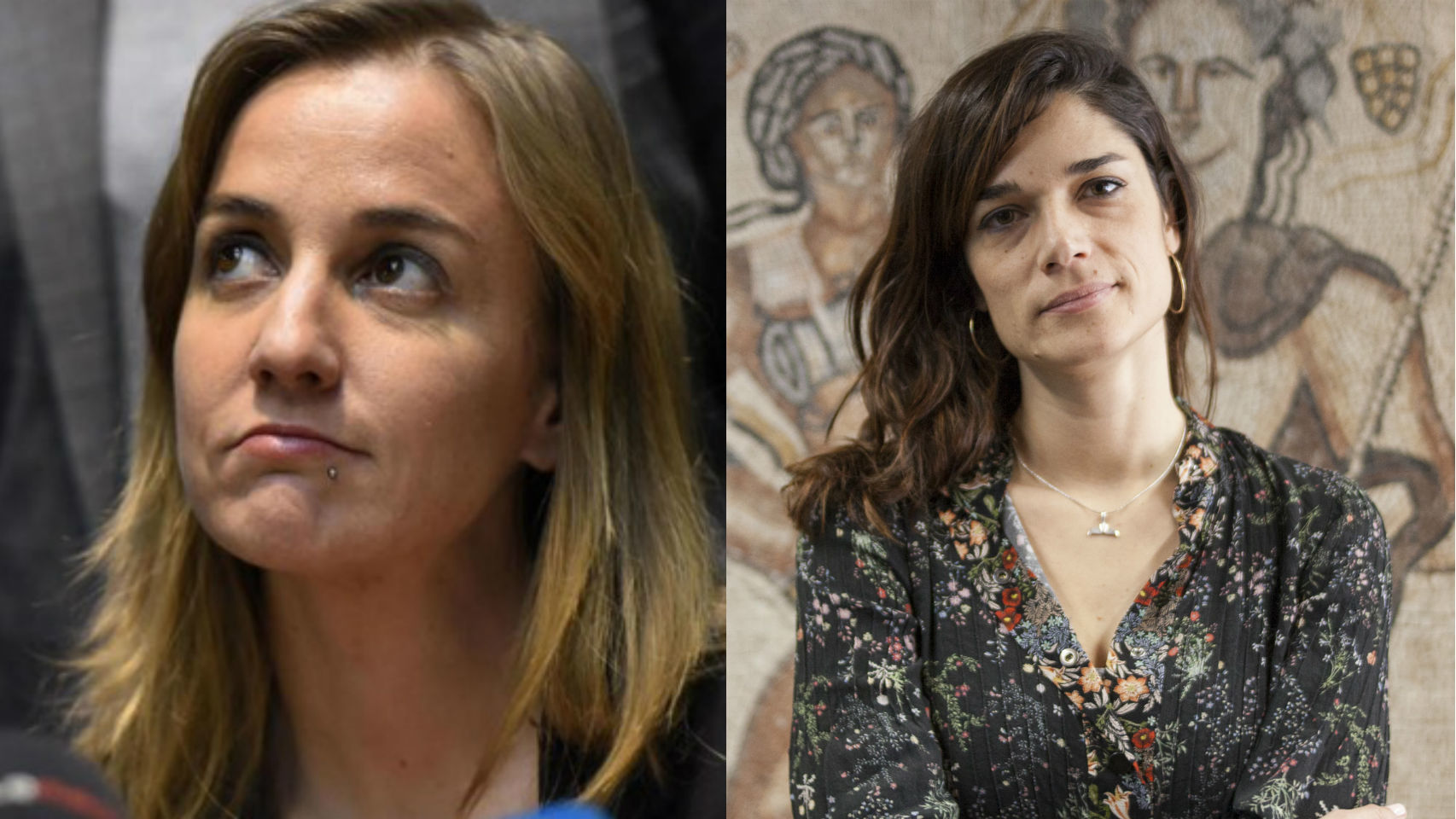 A la izquierda, Tania Sánchez. A la derecha, Clara Serra.