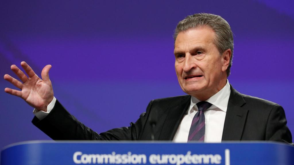 El comisario de Presupuestos, Günther Oettinger