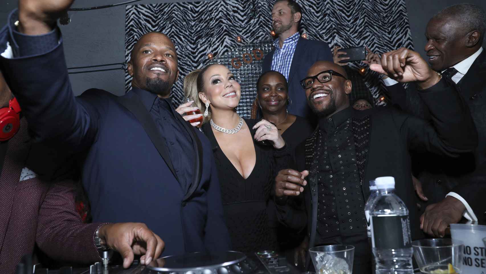 Jamie Foxx, Mariah Carey y Floyd Mayweather, en un 'fiestón' de cumpleaños.