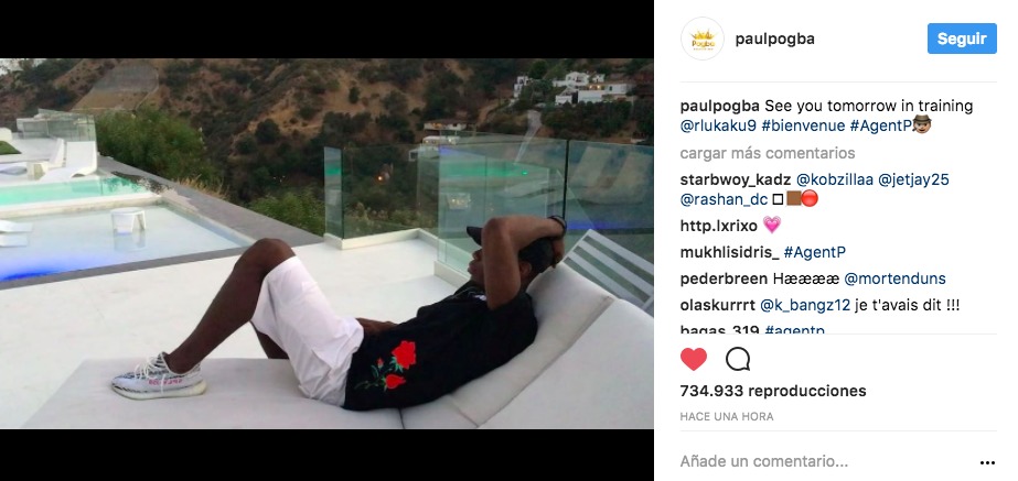 Pogba da la bienvenida a Lukaku. Foto: Instagram (@paulpogba).