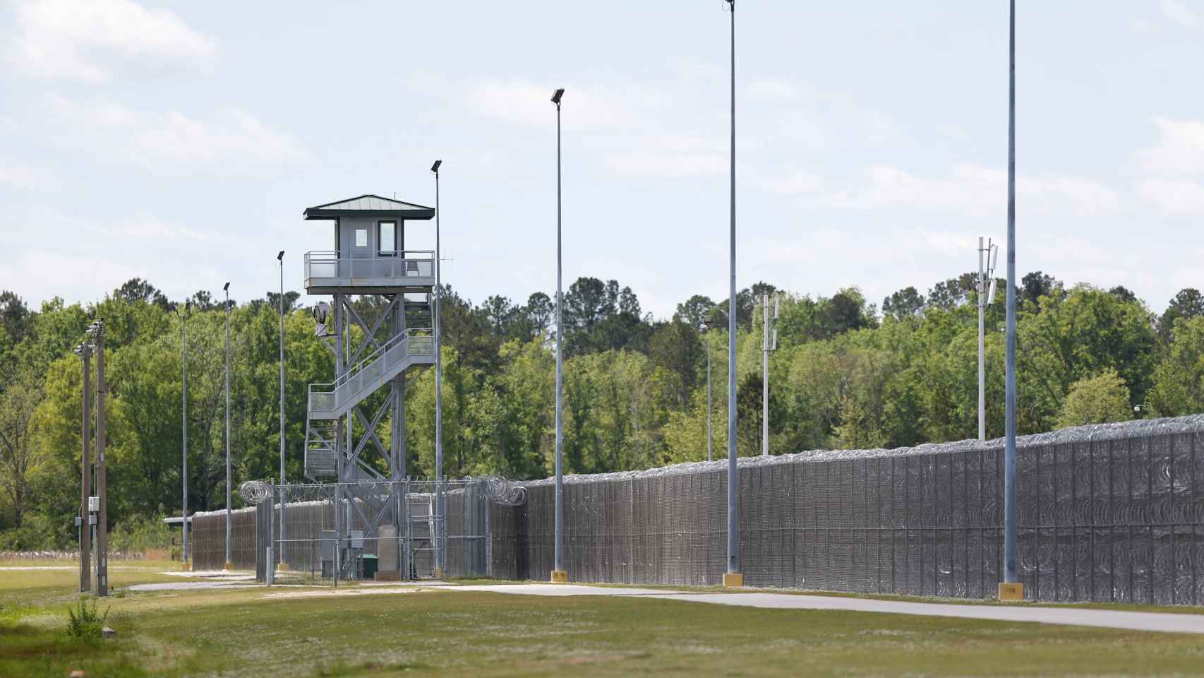 Vista exterior de una cárcel de Carolina del Sur.