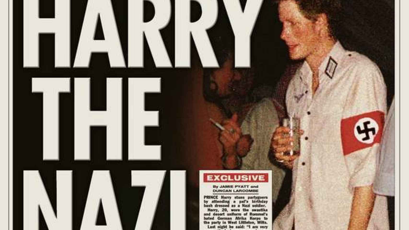 Portada del diario 'The Sun' con el titular: 'Harry , el nazi'.