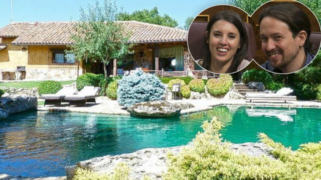 El chalet de Pablo Iglesias e Irene Montero en un montaje.