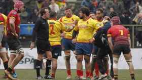 Los jugadores de la selección española de rugby.