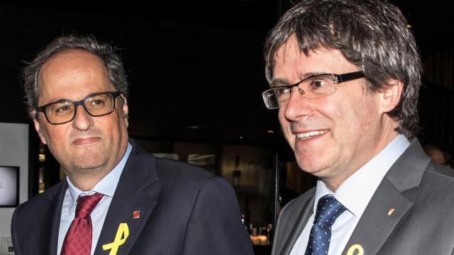 Quim Torra y Carles Puigdemont en Berlín