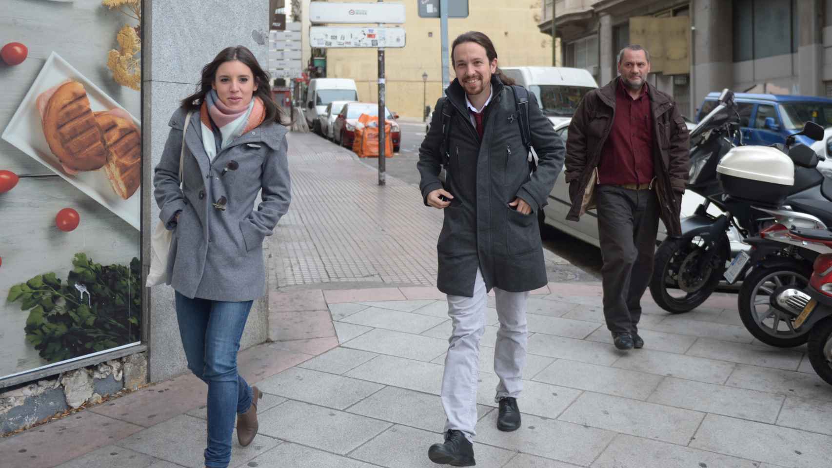 Irene Montero y Pablo Iglesias por las calles de Madrid.