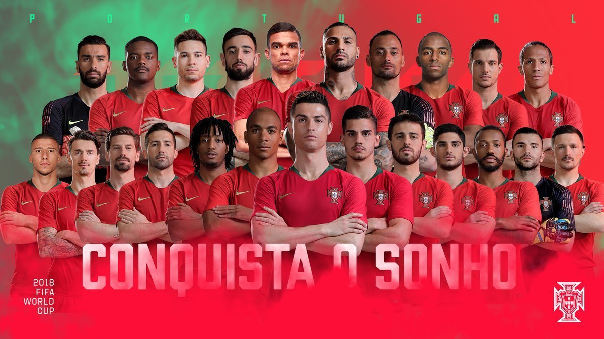 Lista de 23 de Portugal para el Mundial. Foto: Twitter (@selecaoportugal)