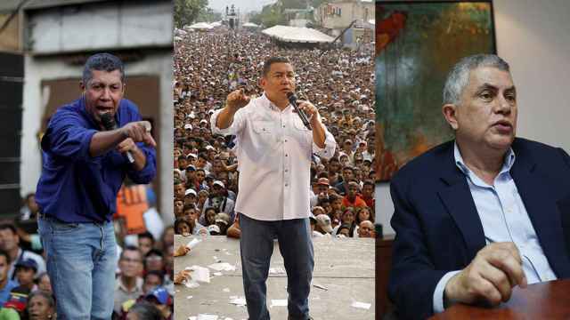 Henri Falcóm, Javier Bertucci y Reinaldo Quijada, candidatos a la Presidencia de Venezuela.