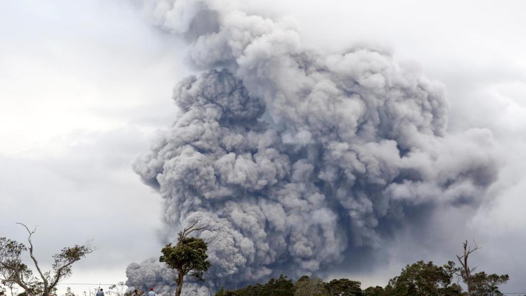El volcán Kilauea de Hawái, durante la erupción.