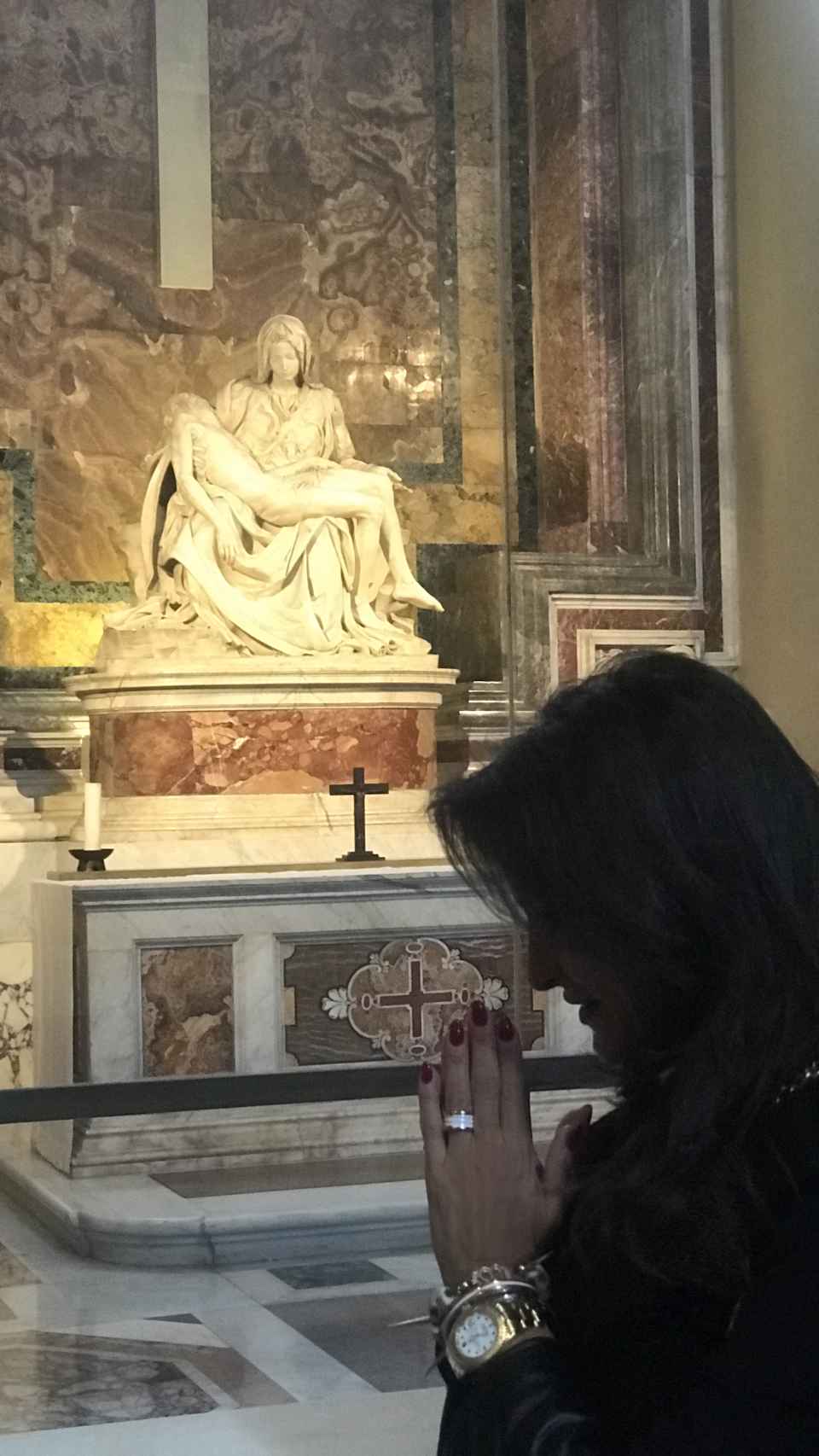 Aída Nízar en el Vaticano en una imagen cedida.