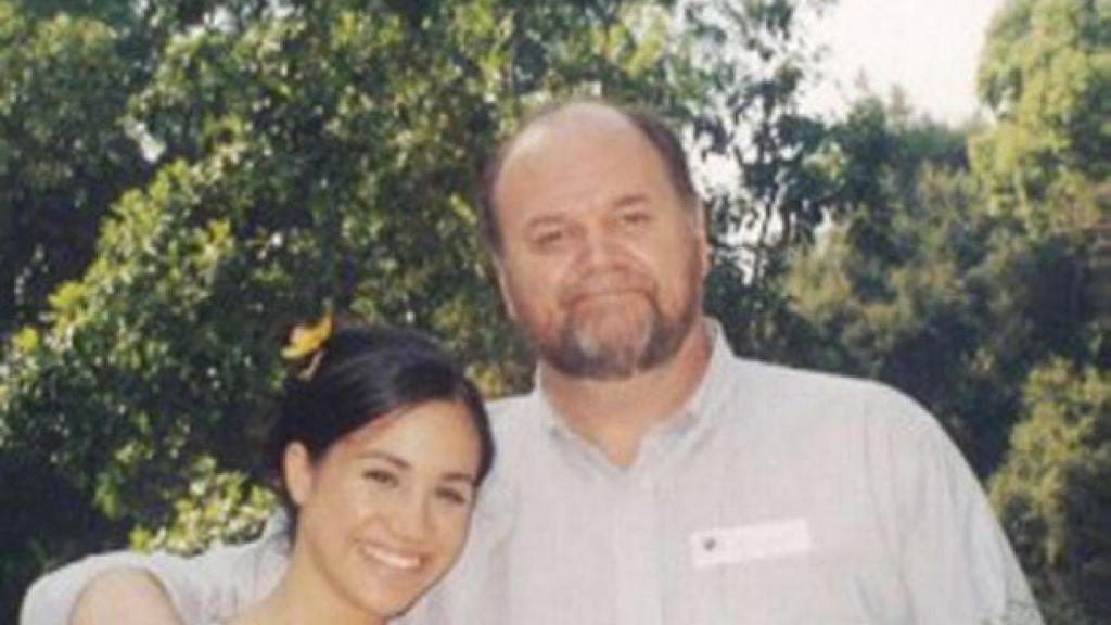 Meghan con su padre, Thomas Markle.