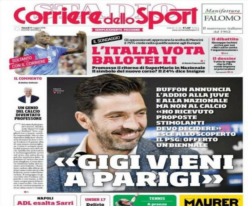 Portada Corriere dello Sport