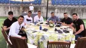 Los jugadores del Madrid, de barbacoa en Valdebebas. Foto. Instagram (@marcosllorente)