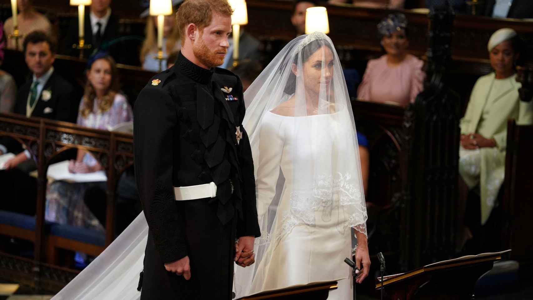 El príncipe Harry y Meghan Markle el día de su boda.