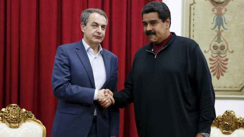 José Luis Rodríguez Zapatero junto a Nicolás Maduro, durante una visita a Venezuela.