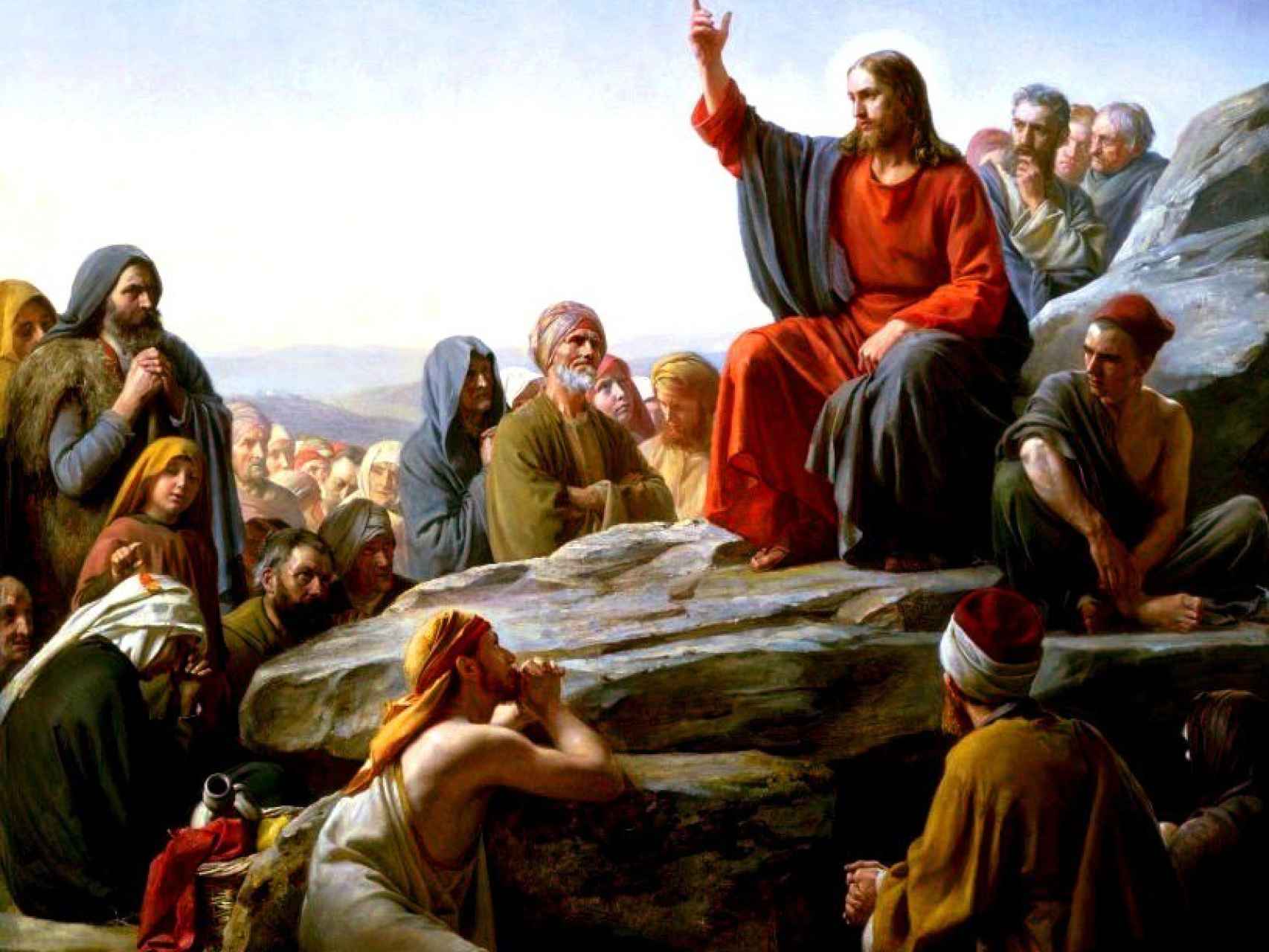 El sermón de la montaña, un cuadro del pintor danés Carl Heinrich Bloch.