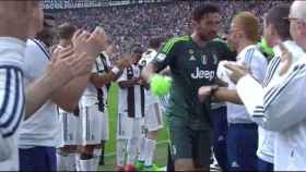 Despedida de Buffon en la Juventus. Foto: Twitter (@chirichampions)