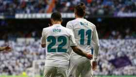 Isco y Bale en el partido contra el Celta. Foto: Pedro Rodriguez/El Bernabéu